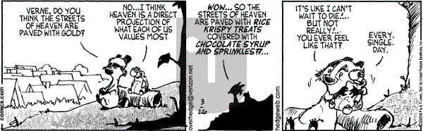 Over the Hedge on Saturday March 26, 2005 Comic Strip