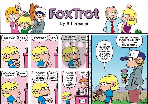 FoxTrot on Sunday August 9, 2015 Comic Strip
