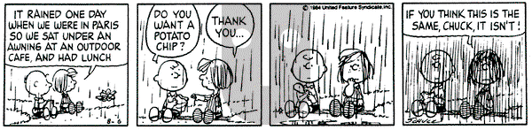 Peanuts on Monday August 6, 1984 Comic Strip