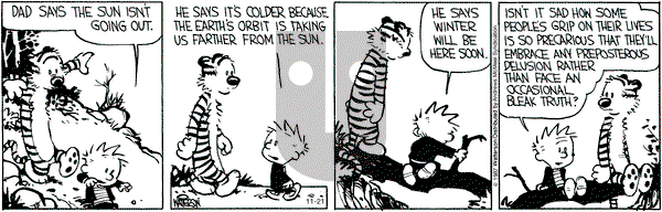 Calvin and Hobbes - Tuesday November 21, 2017 Comic Strip