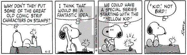 Peanuts on Monday April 5, 1993 Comic Strip