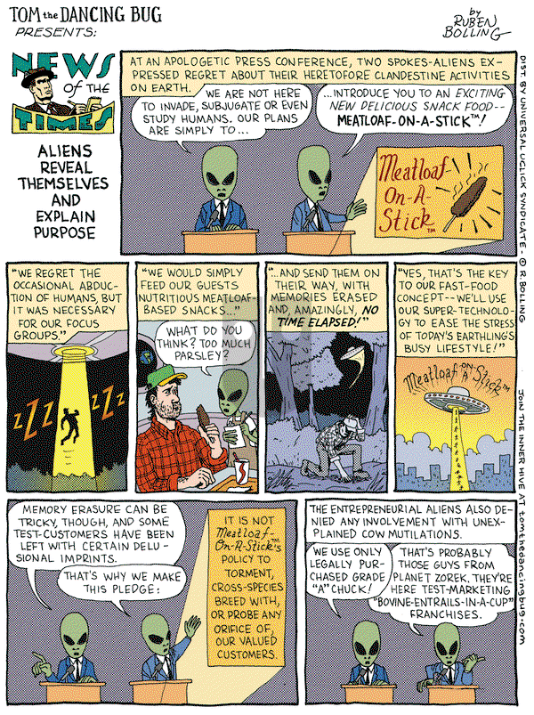 Tom the Dancing Bug on Friday April 8, 2016 Comic Strip