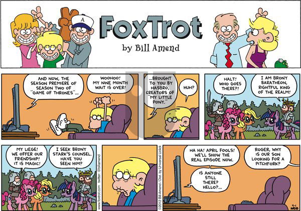 FoxTrot on Sunday April 1, 2012 Comic Strip