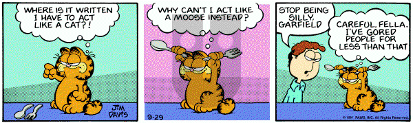 Garfield on Tuesday September 29, 1981 Comic Strip