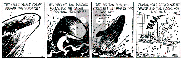 Calvin and Hobbes on Wednesday November 4, 1987 Comic Strip