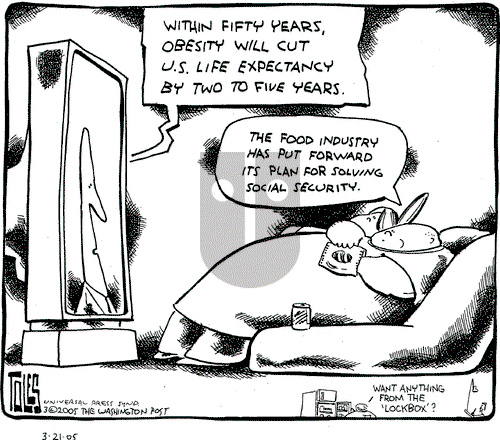 Tom Toles on Monday March 21, 2005 Comic Strip