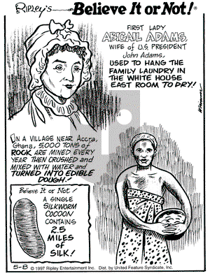 Ripley's Believe It or Not on Thursday May 8, 1997 Comic Strip