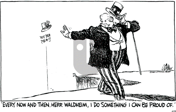 Pat Oliphant - Tuesday April 28, 1987 Comic Strip