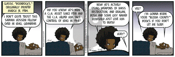 The Boondocks on Saturday July 10, 2004 Comic Strip