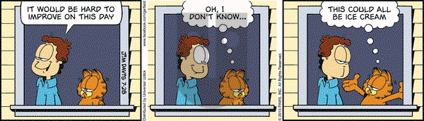Garfield on Tuesday July 28, 2015 Comic Strip