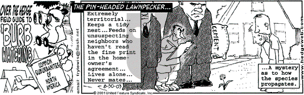 Over the Hedge on Saturday August 30, 2003 Comic Strip