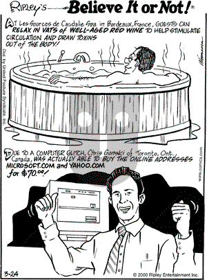 Ripley's Believe It or Not on Friday March 24, 2000 Comic Strip