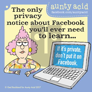 Aunty Acid on Tuesday October 10, 2017 Comic Strip