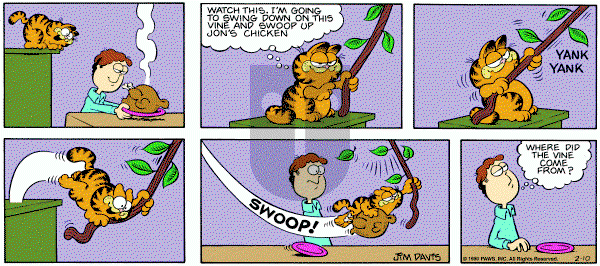 Garfield on Sunday February 10, 1980 Comic Strip