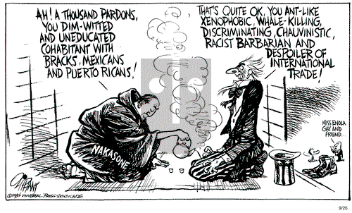 Pat Oliphant on Friday September 26, 1986 Comic Strip