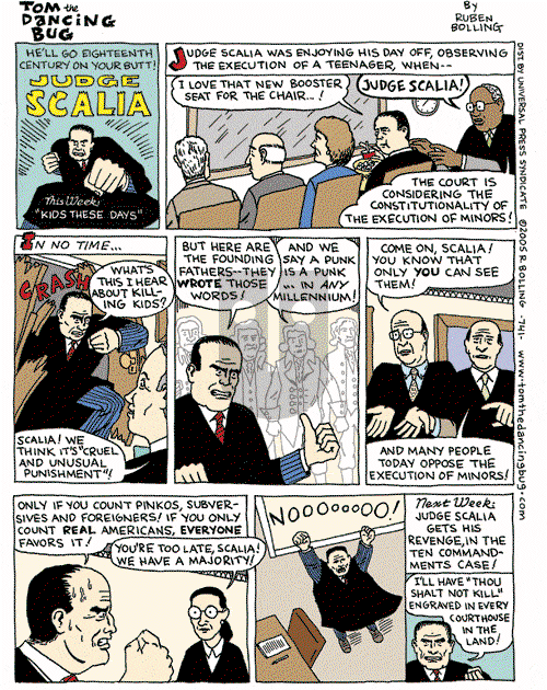 Tom the Dancing Bug on Saturday March 12, 2005 Comic Strip