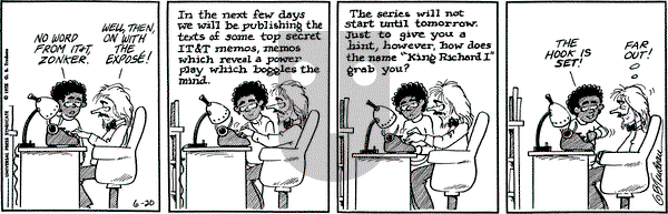 Doonesbury on Tuesday June 20, 1972 Comic Strip
