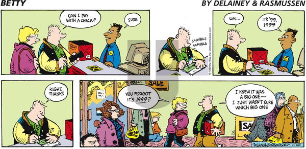 Betty on Sunday January 24, 1999 Comic Strip