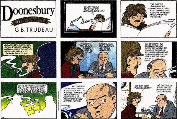 Doonesbury on Sunday February 9, 1992 Comic Strip