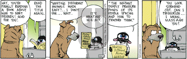 Get Fuzzy on Monday January 14, 2013 Comic Strip