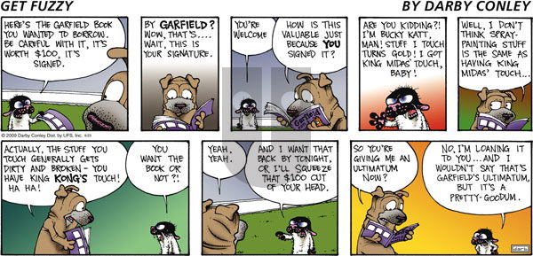 Get Fuzzy on Sunday August 23, 2009 Comic Strip