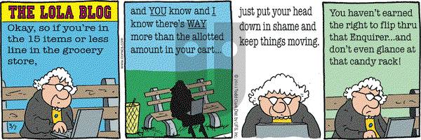 Lola on Monday March 7, 2011 Comic Strip