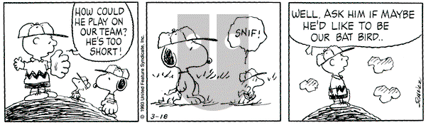 Peanuts on Thursday March 18, 1993 Comic Strip