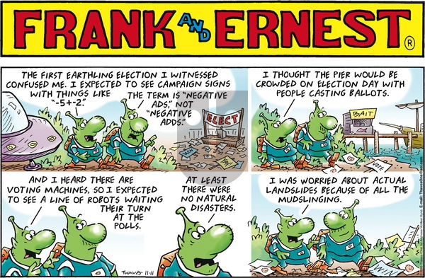 Frank and Ernest on Sunday November 11, 2018 Comic Strip