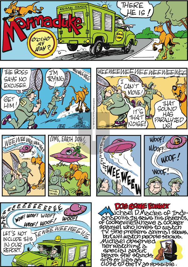 Marmaduke on Sunday August 4, 2013 Comic Strip