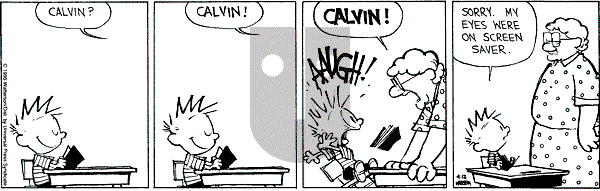 Calvin and Hobbes - Wednesday April 12, 1995 Comic Strip