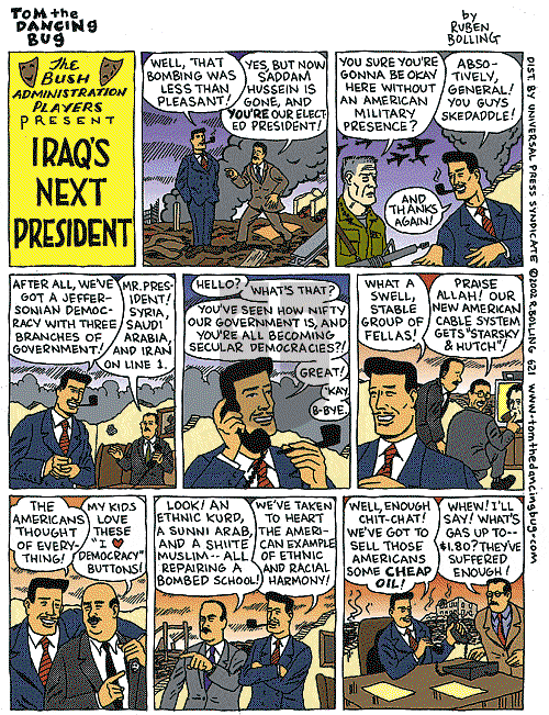 Tom the Dancing Bug on Saturday November 2, 2002 Comic Strip