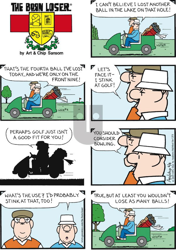 The Born Loser on Sunday June 8, 2025 Comic Strip