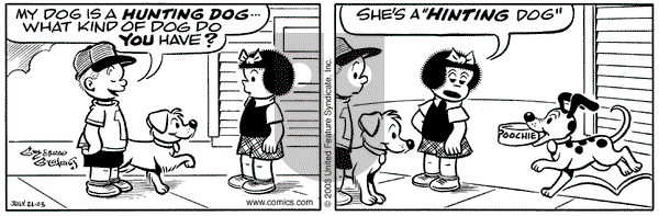 Nancy on Monday July 21, 2003 Comic Strip