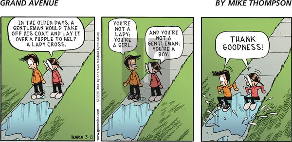 Grand Avenue on Sunday March 8, 2020 Comic Strip