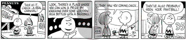 Peanuts on Thursday June 3, 1971 Comic Strip