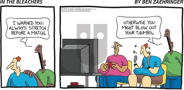 In the Bleachers on Sunday November 17, 2019 Comic Strip
