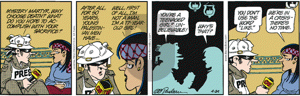 Doonesbury on Wednesday April 24, 2002 Comic Strip
