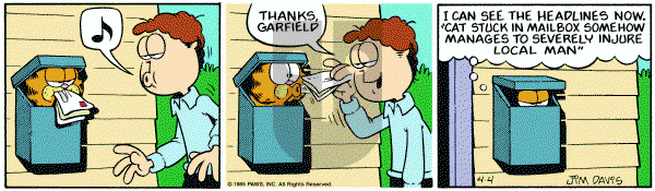 Garfield on Thursday April 4, 1985 Comic Strip