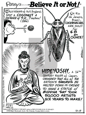 Ripley's Believe It or Not on Friday May 9, 1997 Comic Strip