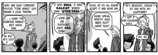 The Boondocks on Wednesday July 7, 1999 Comic Strip