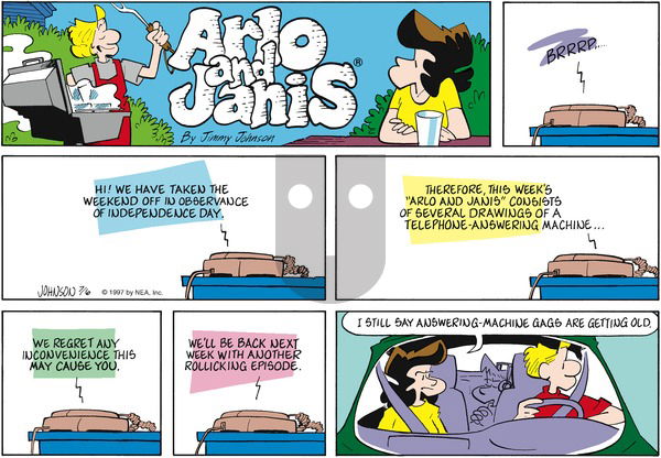 Arlo and Janis on Sunday July 6, 1997 Comic Strip