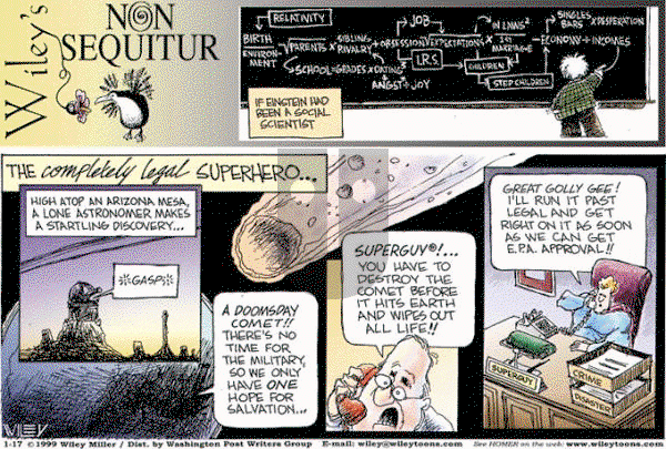 Non Sequitur on Sunday January 17, 1999 Comic Strip