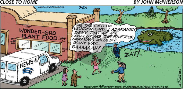 Close to Home on Sunday September 24, 2017 Comic Strip