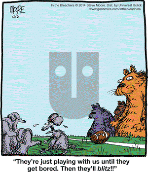 In the Bleachers on Saturday December 6, 2014 Comic Strip