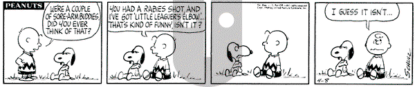 Peanuts on Wednesday April 8, 1964 Comic Strip
