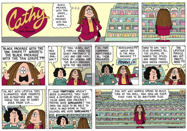 Cathy Classics on Sunday October 20, 1996 Comic Strip