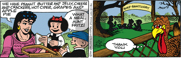 Nancy on Thursday November 24, 2011 Comic Strip