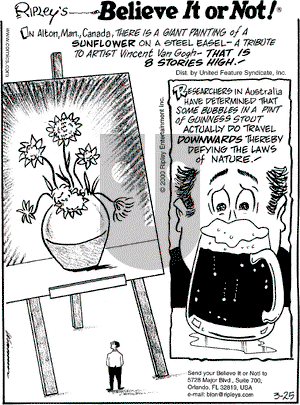 Ripley's Believe It or Not on Saturday March 25, 2000 Comic Strip