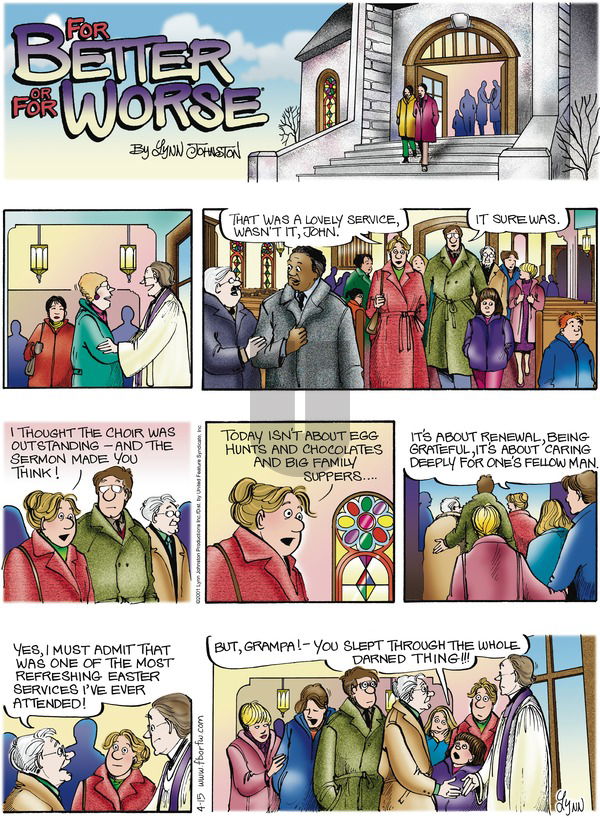 For Better or For Worse on Sunday April 15, 2001 Comic Strip