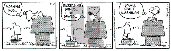 Peanuts on Monday April 13, 1998 Comic Strip